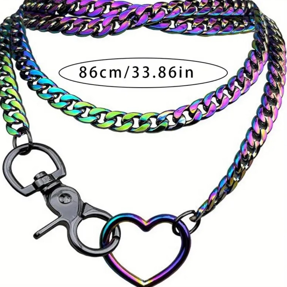 Multi-Layer Cuban Chain Y-Shaped Necklace - New Jk Spice Street Style - Picture 4 of 6